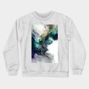 Silent Pool- Abstract Alcohol Ink Art Crewneck Sweatshirt